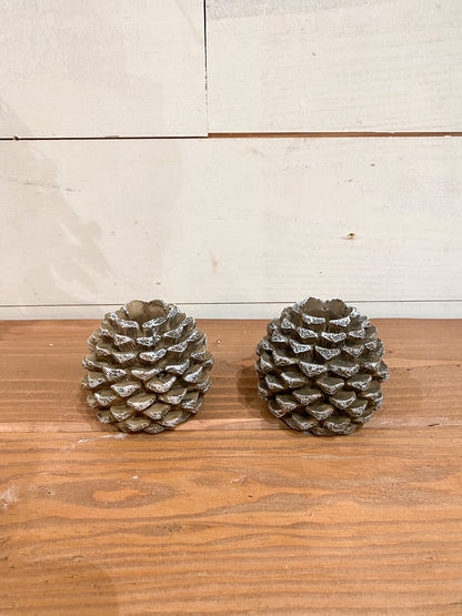 Pinecone Taper Candle Holder