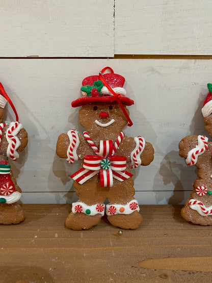 Clay Dough Holiday Gingerbread Man Ornaments, 3 styles