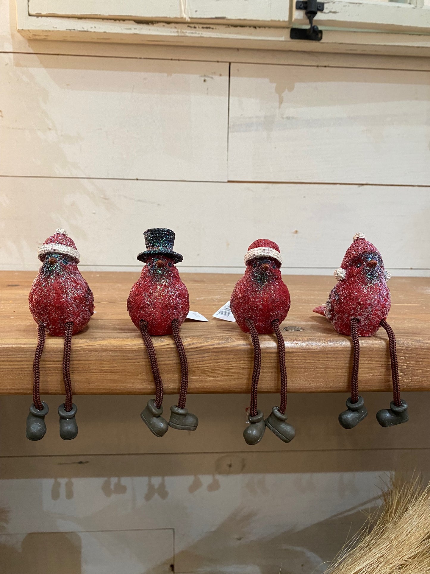 Glitter Cardinal with Dangling Legs, 4 styles