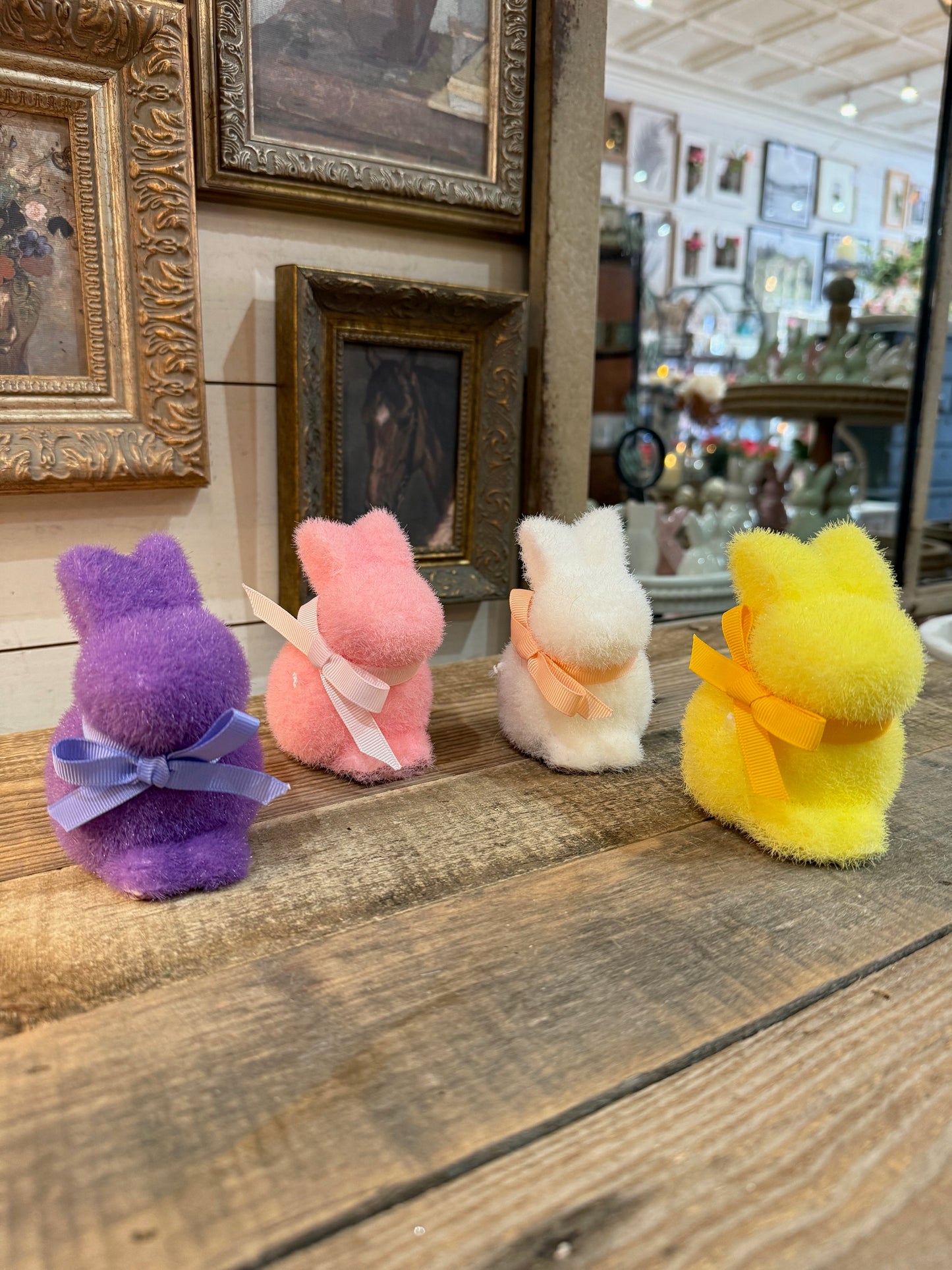 Flocked Easter Bunny Sitting, 4 styles