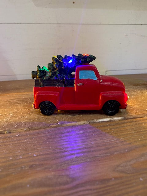 Lighted Truck w/ Tree, 3 styles