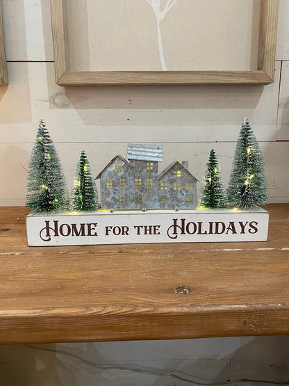 Home for the Holidays Light Up Sign