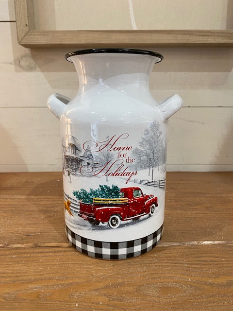 Home for the Holidays Milk Can