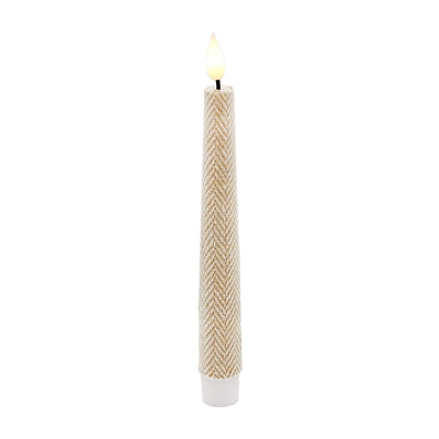 Herringbone Flame LED Taper