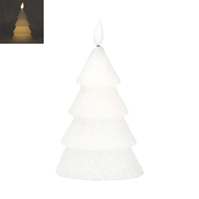White Tiered Tree LED Candle, 2 sizes