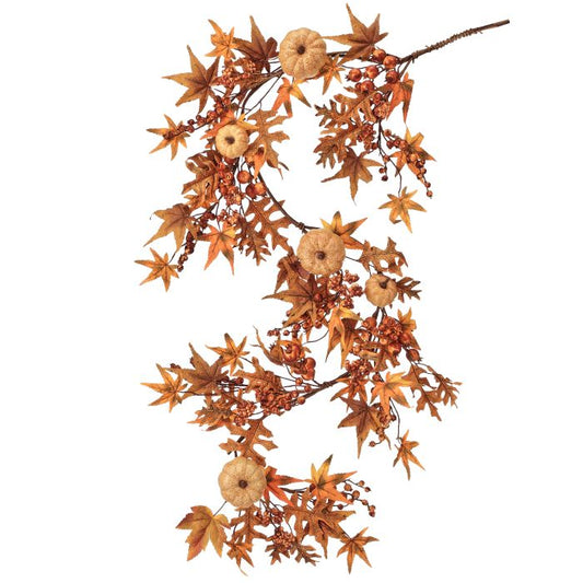 Autumn Pumpkin/Berry Leaf Garland
