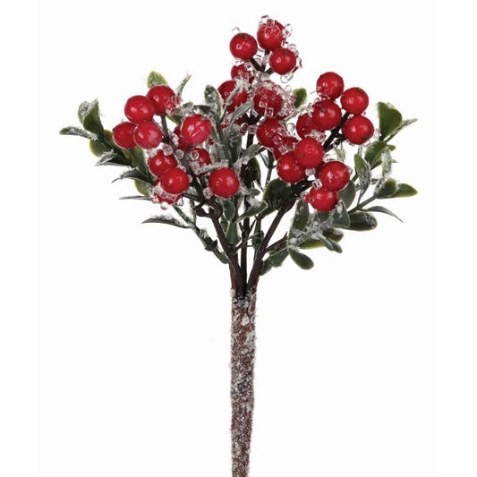 Berry Boxwood Pick, Red