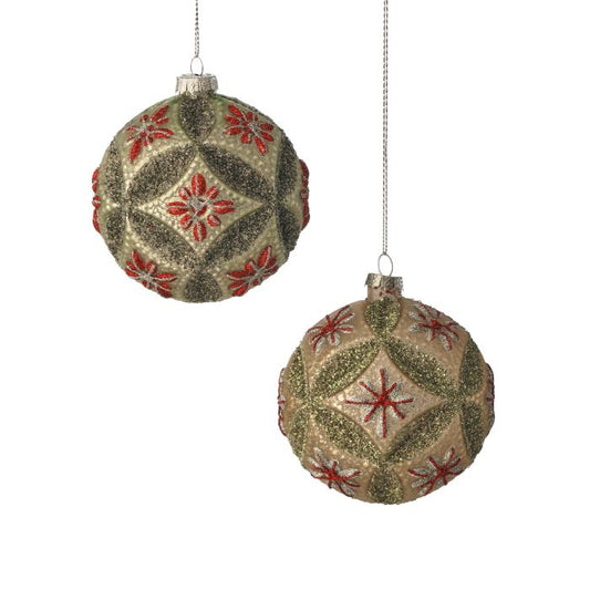 Vintage Glass Fleurette Ornament, 2 styles