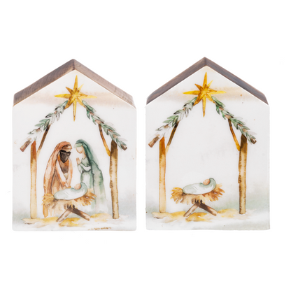 Watercolor Nativity Blocks, 2 styles