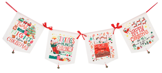 Whimsy Holiday Message Pennant Garland