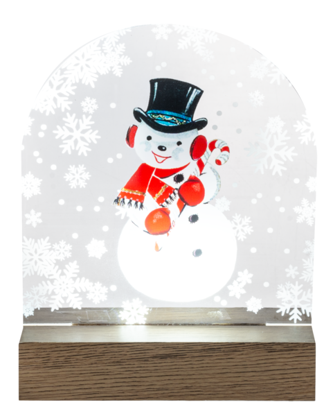 LED Light Up Snowman Figurine