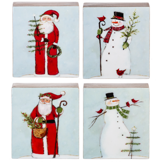 Santa & Snowman Art Blocks, 4 styles