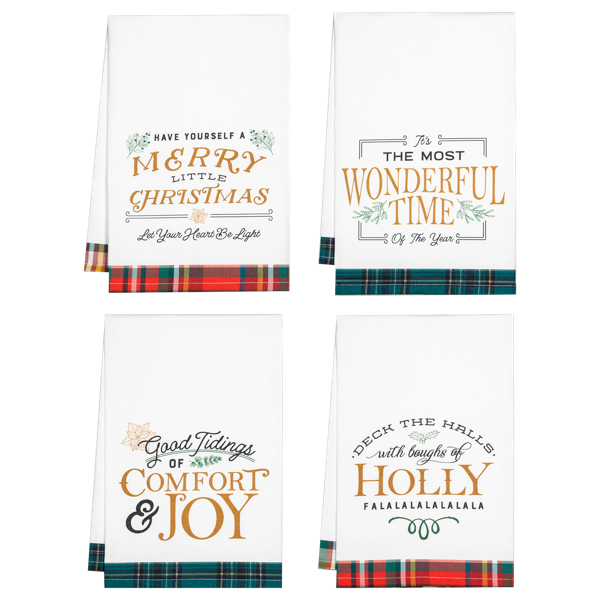 Holiday Message Tea Towels, 4 styles