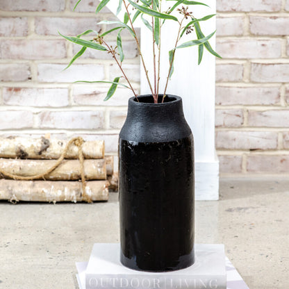 Delany Gloss Black Taper Vase, 2 sizes