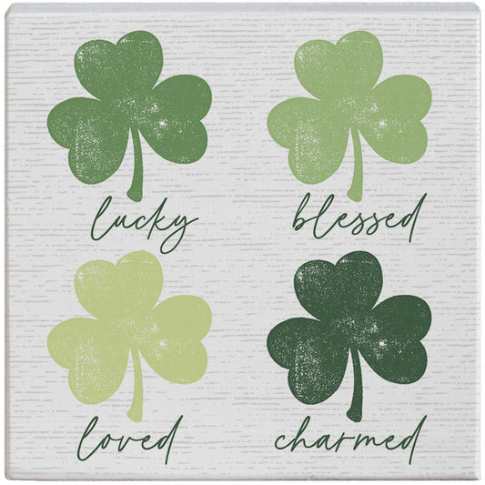Lucky Loved Clover Sign