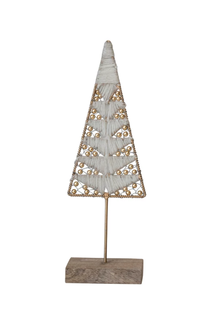 Metal & Glass Beaded Tree w/ Sequins, 2 styles