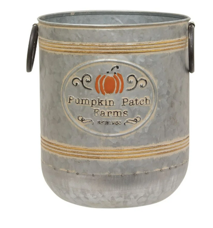 Pumpkin Patch Galvanized Bucket, 2 sizes