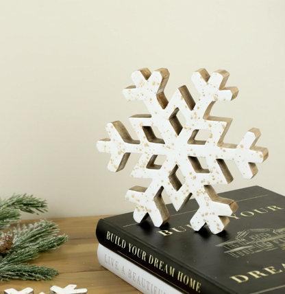 Gold Flecked Snowflake, 2 sizes