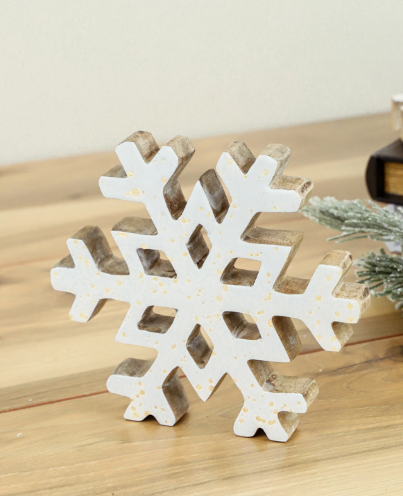 Gold Flecked Snowflake, 2 sizes