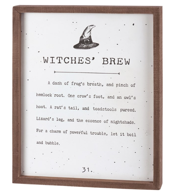 Witches Brew Box Sign