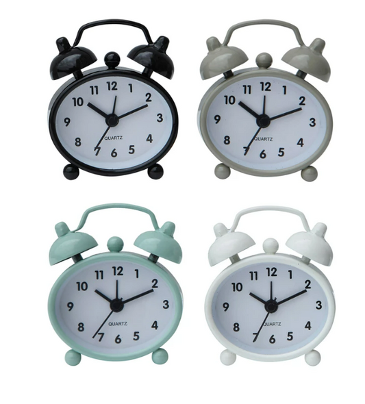 Mini Metal Alarm Clock, 4 colors
