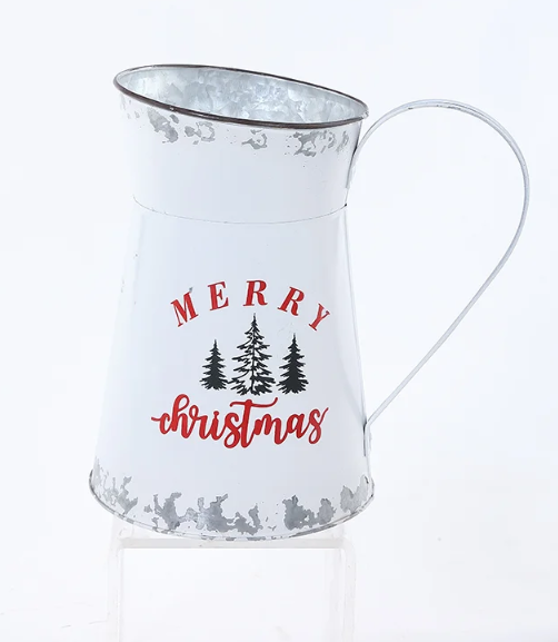 White Christmas Pitcher