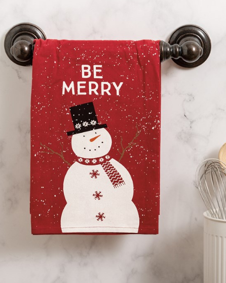 Be Merry Snowman Kitchen Towel