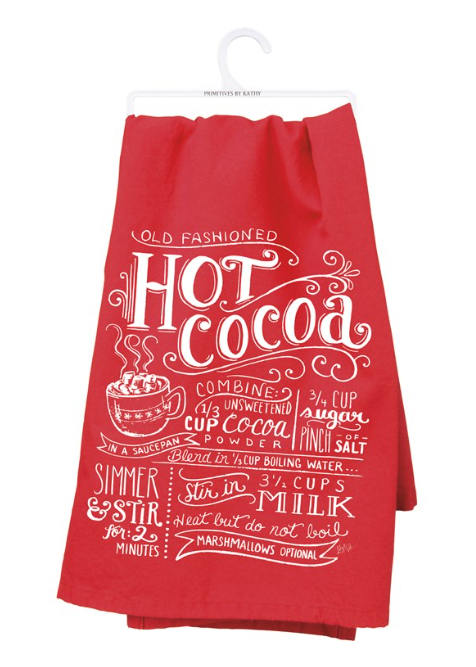 Old Fashioned Hot Cocoa Kitchen Towel