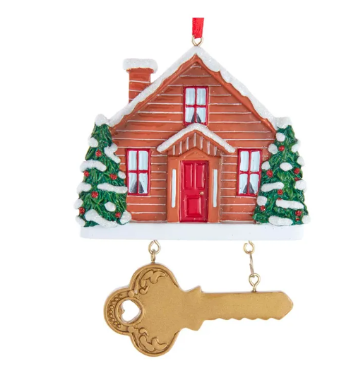 Home With Key Ornament