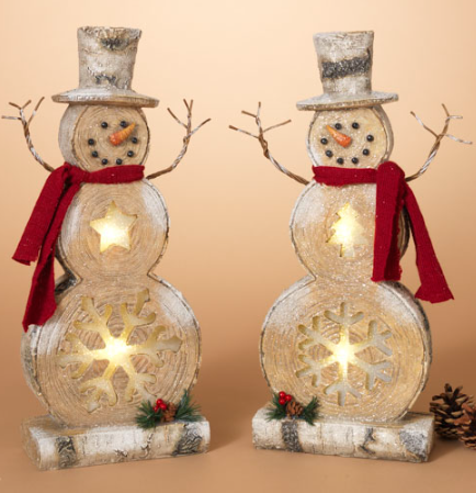 Snowman Figurine w/ Timer, 2 styles