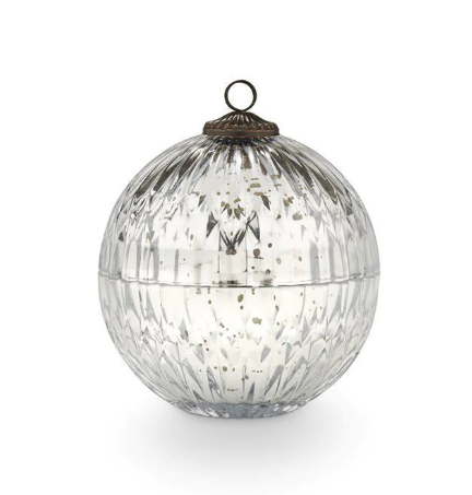 Silver Balsam & Cedar Mercury Ornament Candle