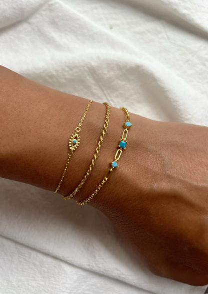 Gold and Turquoise Bracelets, 3 styles