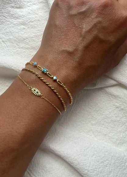 Gold and Turquoise Bracelets, 3 styles