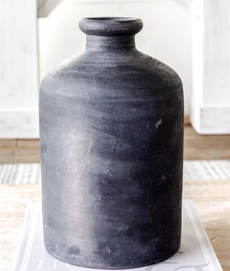 Anthony Black Terra Cotta Vase