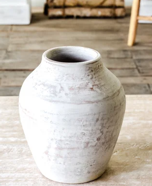 White Terra Cotta Vase