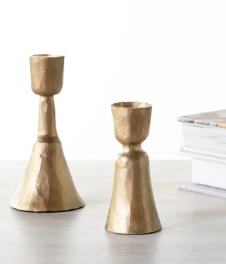 Gold Candle Holders, 2 sizes