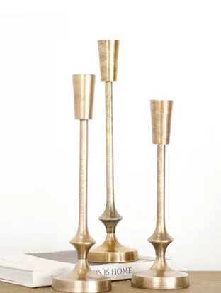 Eileen Gold Candle Sticks, 3 sizes