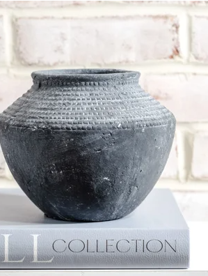 Allen Charcoal Geo Vase