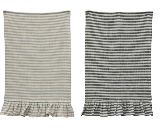 Cotton Striped Tea Towel, 2 colors