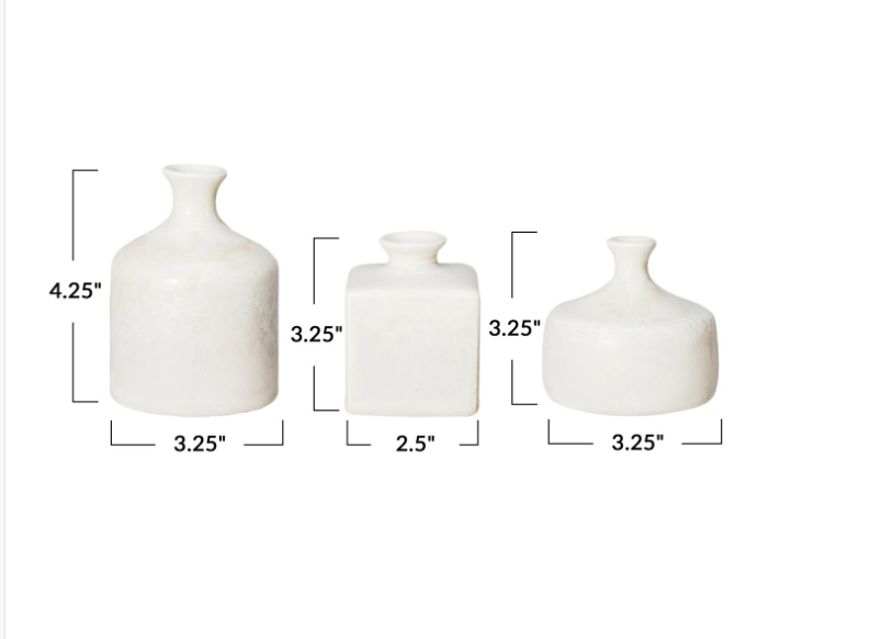 Danielle Stoneware Vases, 3 styles