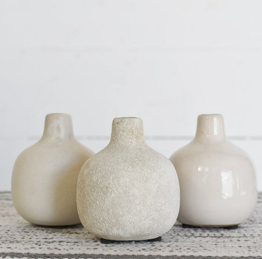 White Ball Vases, 3 styles