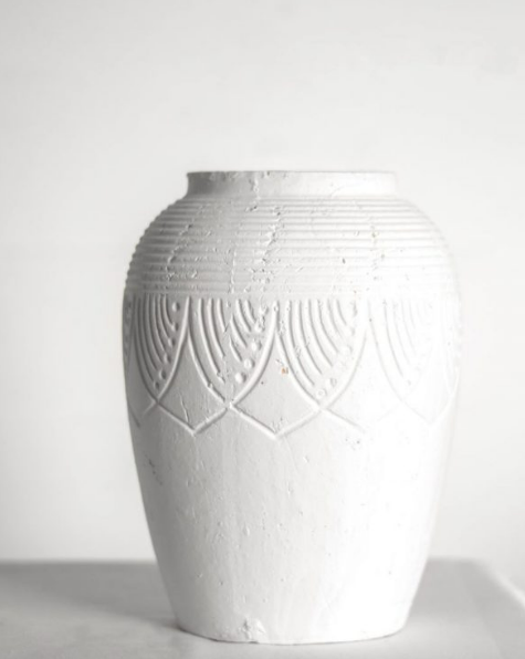 Ellie White Boho Vase