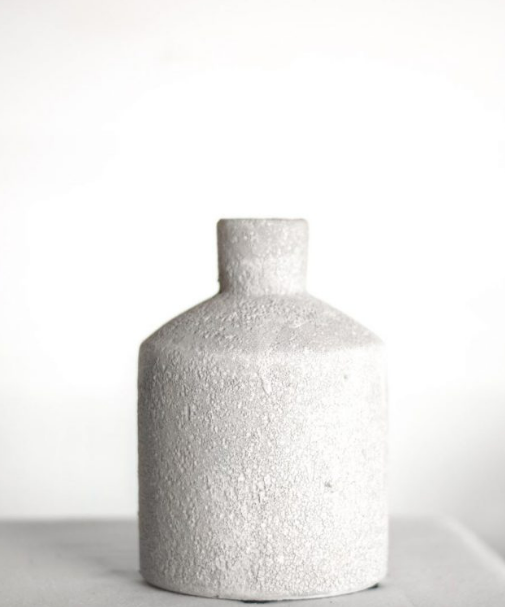 Sandy White Textured Vase
