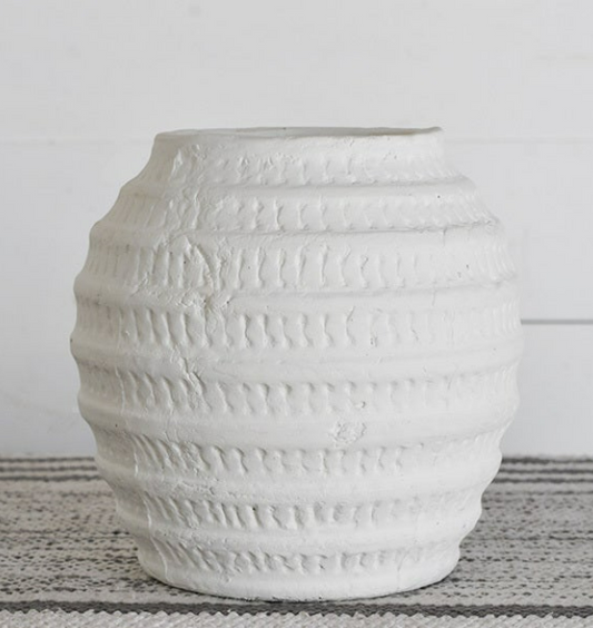 Olivia White Wash Vase
