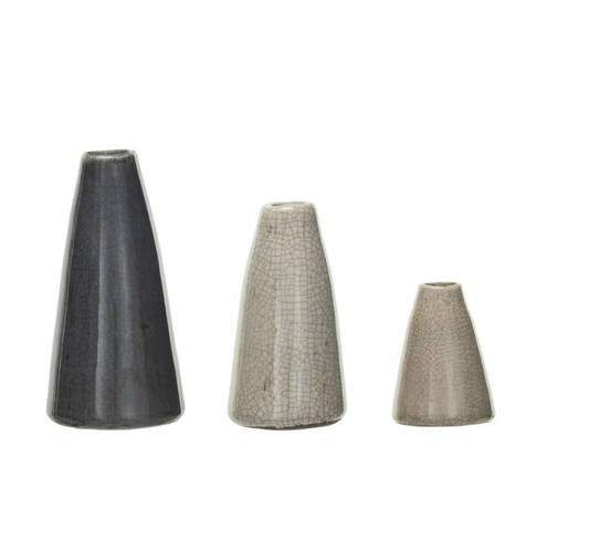Finch Crackle Glaze Vases, 3 styles