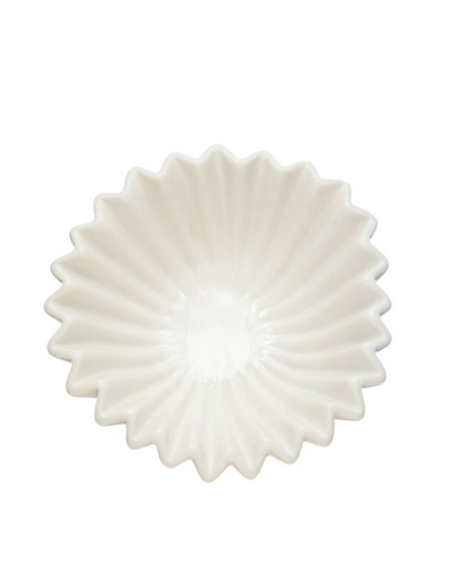 Stoneware Fluted Bowl, White