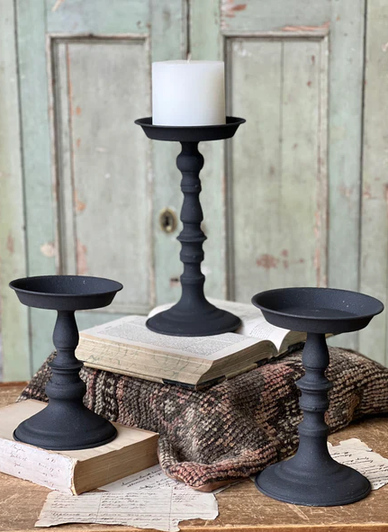 Verona Candle Holder Black, 3 sizes