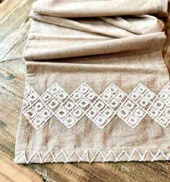 Kendall Natural Embroidered Runner
