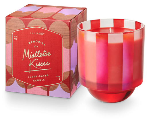 Memory Lane Boxed Glass Candle, Mistletoe Kisses