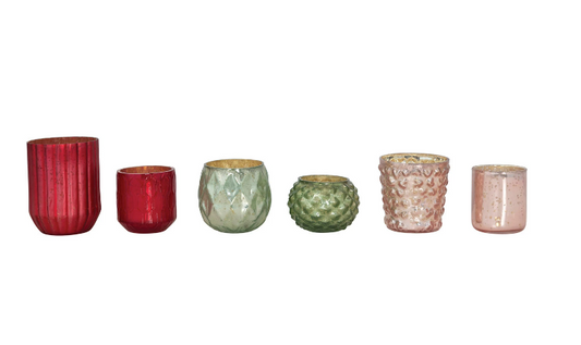 Mercury Glass Votive Holders, 6 styles